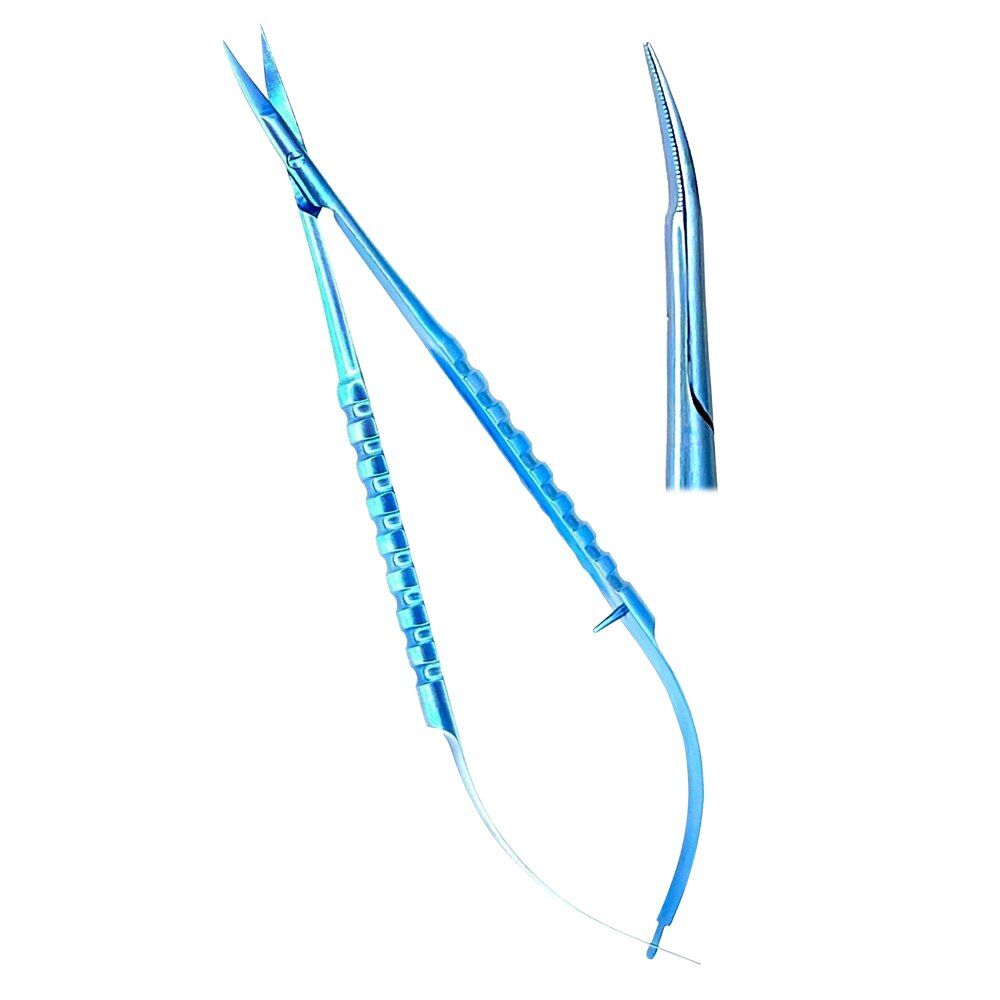 Micro Scissors Castroviejo 15cm Curved Titanium - Image 1