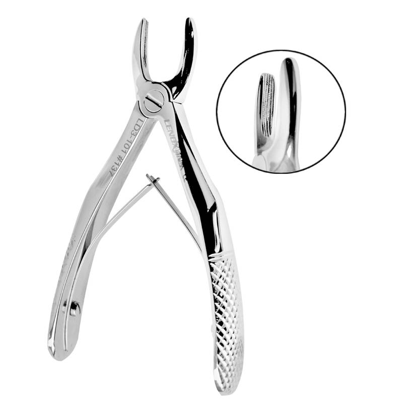 Baby Extracting Forceps English Pattern Klein #137 Pedodontic, Upper Incisors Spring Handle - Image 1