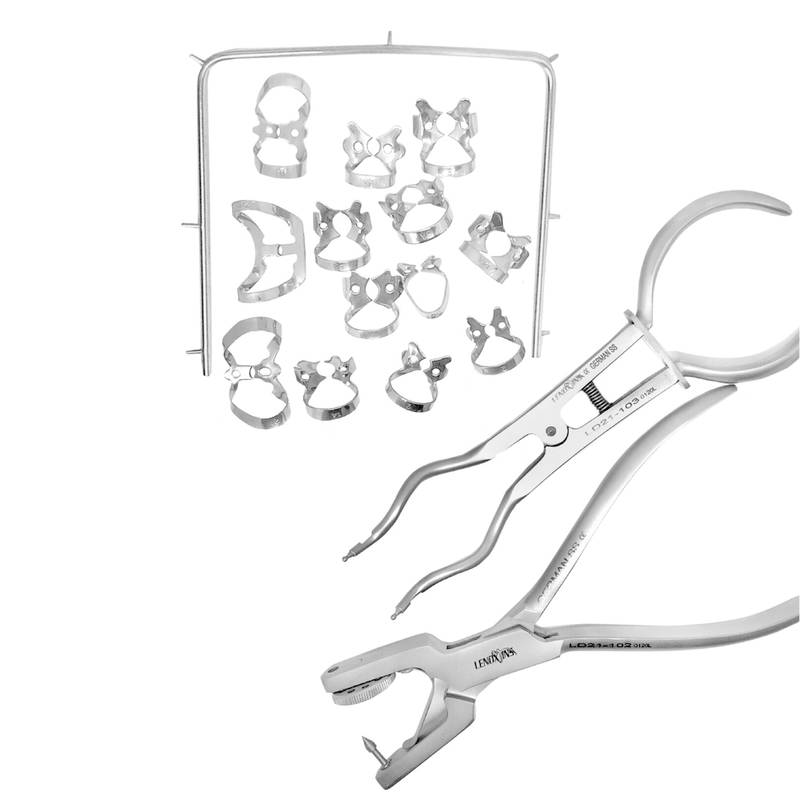 Rubber-Dam-Instruments-High-Quality-Dental-InstrumentsSet-Of-16pcs-2.jpg Rubber Dam Instruments Set - Image 1