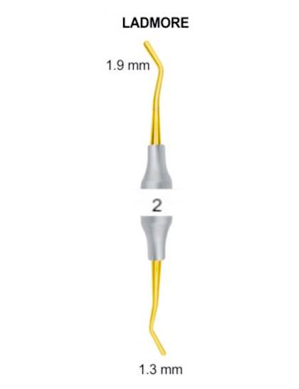 Burnishers Ladmore 2, 1.9mm / 1.3mm-TT Gold Points - Image 1