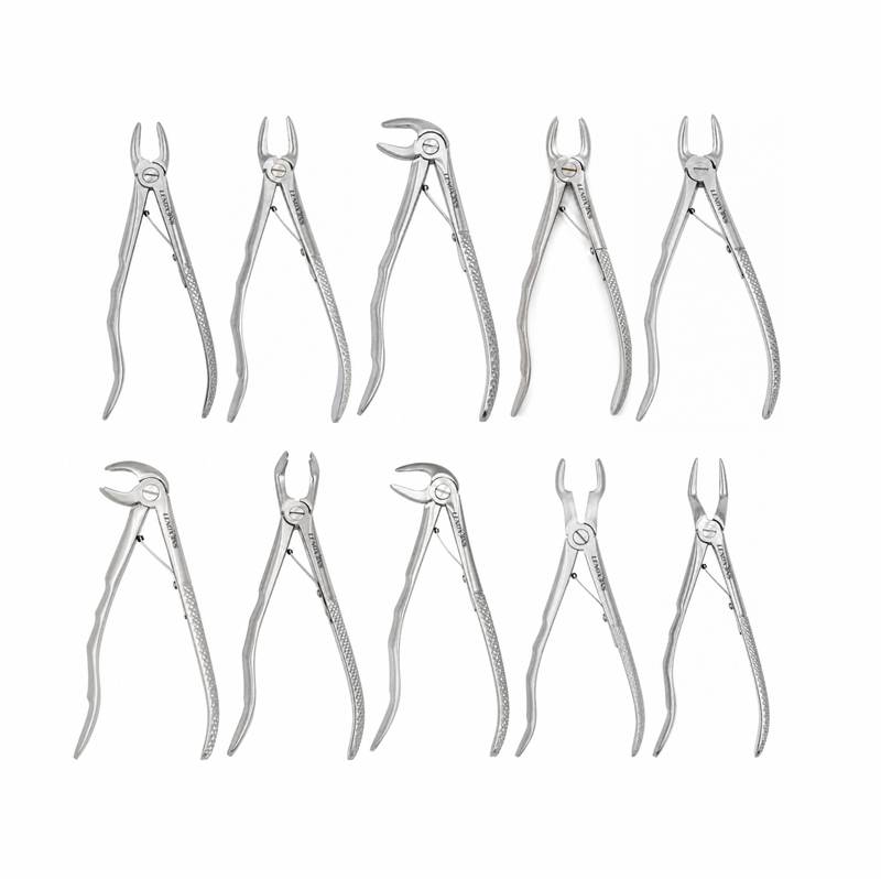 Lenox Forceps Extracting Forceps Set of 10 – Spring Mechanism - Image 1