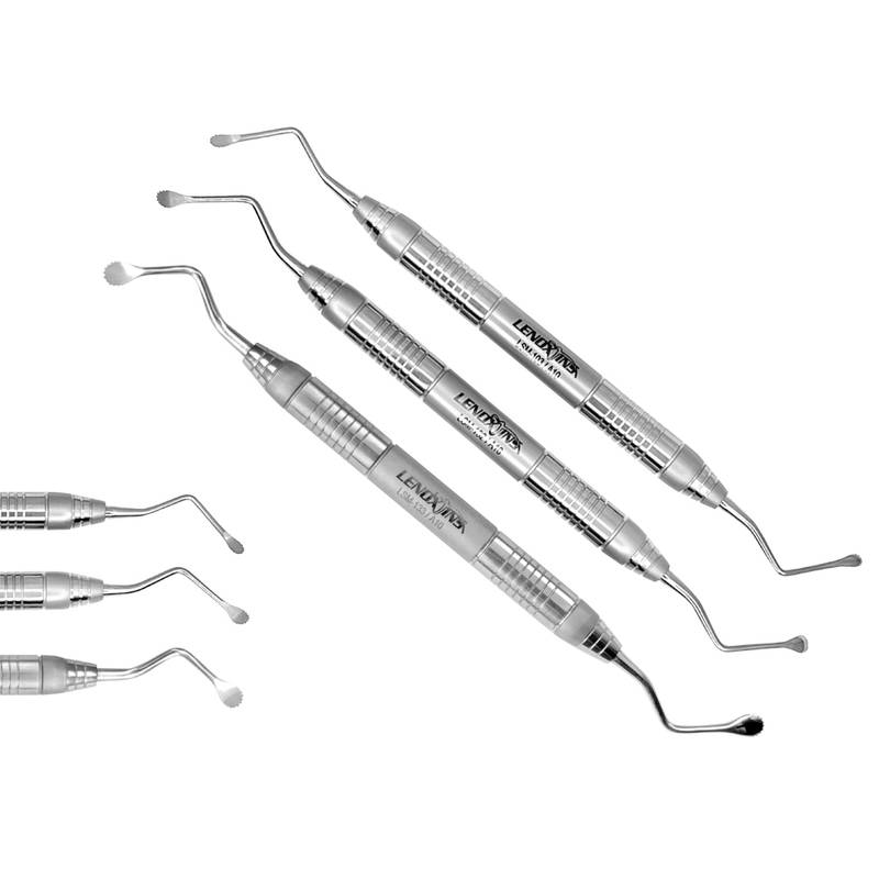 Lucas Bone Curettes Set of 3 Serrated - Image 1