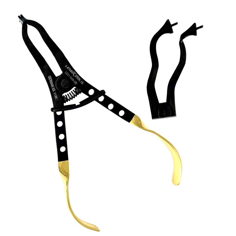 Ivory-Rubber-Dam-Clamps-Ring-Applicator-Forceps-Dental-Instruments-Black-Ser-copy-1.jpg Ivory Rubber Dam Clamps Applicator Forceps - Black Line Endodontic Instrument - Image 1