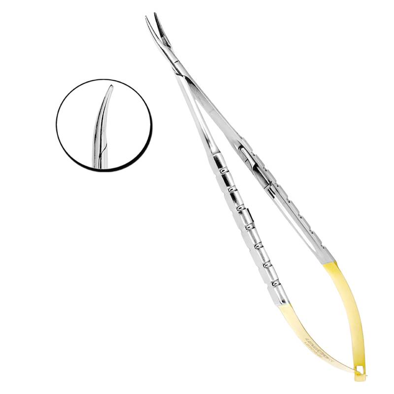 LDTC15-20-Dental-Castroviejo-Micro-Needle-Holder-CVD-TC-18CM-Dental-Surgical-Instruments.jpg Castroviejo Needle Holders Fine Point 18cm TC Curved - Image 1