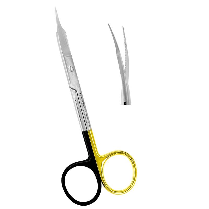 LDTCS2-108-Super-Cut-Goldman-Fox-Scissors-13cm-Curved-TC-Surgical-Dental-Instruments-copy-1.jpg Goldman-Fox Scissors 13cm Curved TC Super Cut-Micro Serrated - Image 1