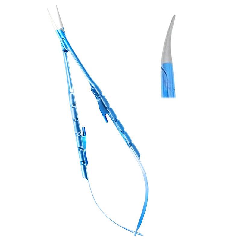 Micro Castrovijo Needle Holder Curved 16cm Titanium - Image 1