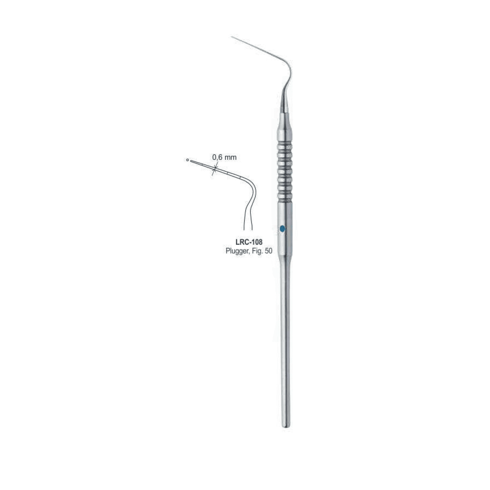 Root Canal Single Ended Plugger Fig. 50 0.6MM - Image 1