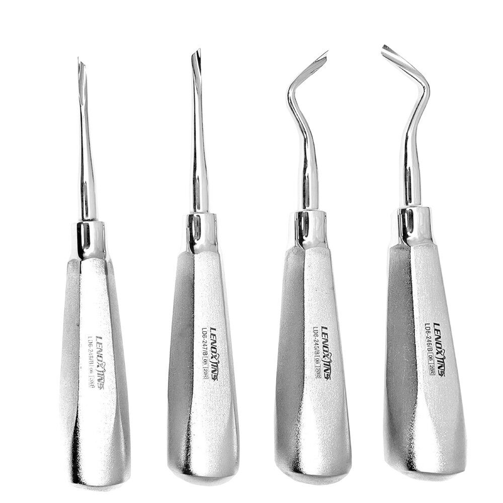 Dental-Root-Fragment-Removal-Elevators-Set-Of-4Twist-Style.-Dental-Instruments-1.jpg Root Fragment Removal Elevators Set of 4, Twist Style - Image 1