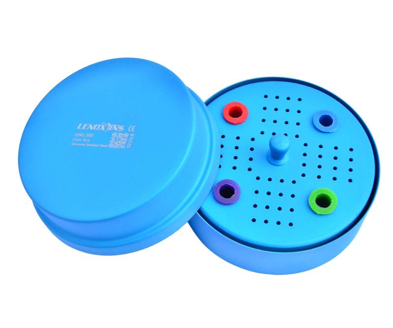 Aluminium Endo Box Round Shape 2mm With Holes Teflon Coated - Image 1