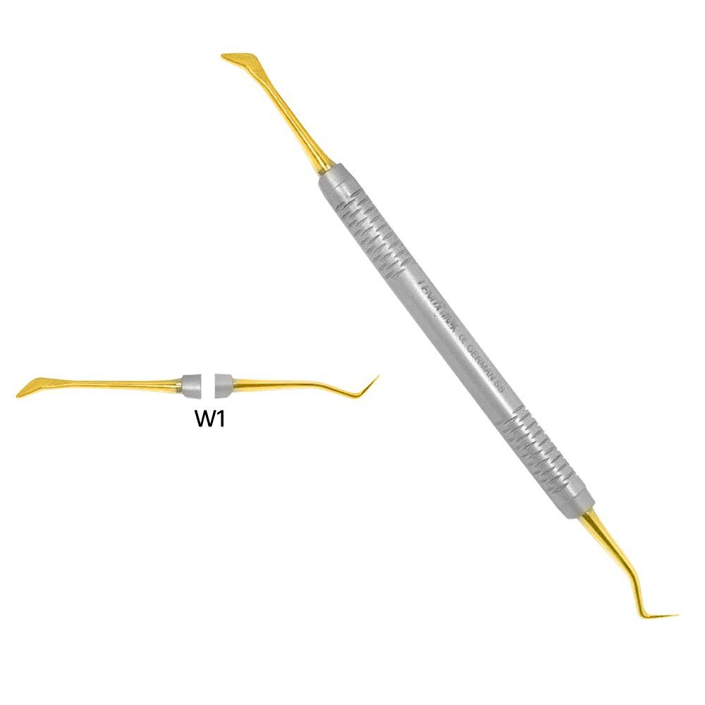LAF-111-Dental-Filling-Instruments-W1-Dental-Instruments-Titanium-Coated-Points-copy.jpg Composite Filling Instrument Double Ended W1 - Image 1