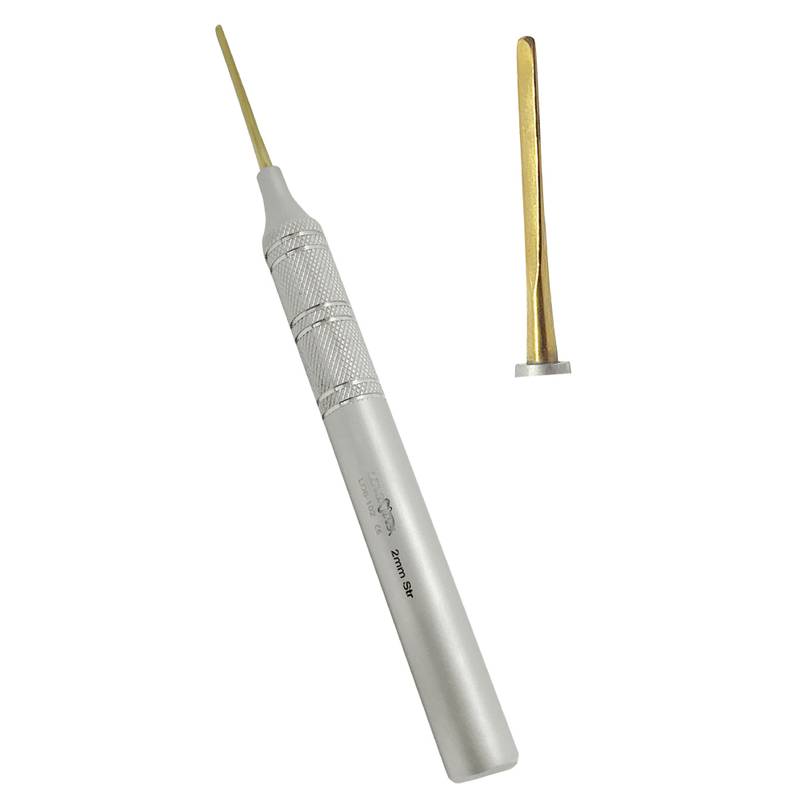 LD6-102-Dental-Super-Flexible-Periotomes-2mm-STR-Micro-Serrated-Tatinum-Coated-Point-copy.jpg Super Flexible Periotome 2mm STR - Image 1