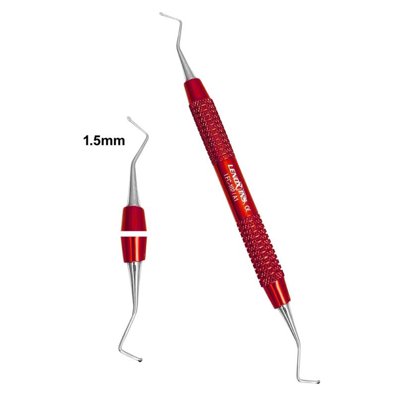 LEC-102-A1-3x-Dental-Excavators-1.5MM-German-SS.-Red-Hollow-Handle-dental-instruments-4.jpg Excavators E2 1.5MM RED - Image 1