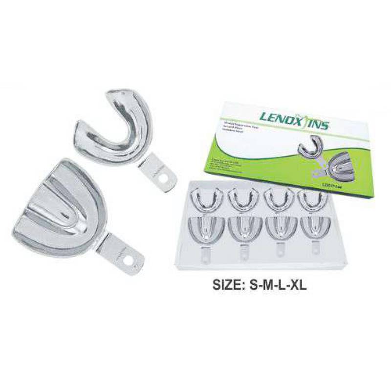 Impression Trays Dentulous Non-Perforated Set of 8 - Image 1