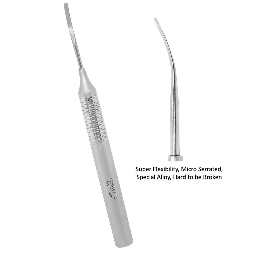 LD6-107-Dental-Super-Flexible-Periotomes3mm-CVD-High-quality-Dental-instruments-copy.jpg Super Flexible Periotomes Curved 3mm - Image 1