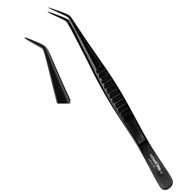 Cotton Pliers Fine Pointed BLACK - Image 1