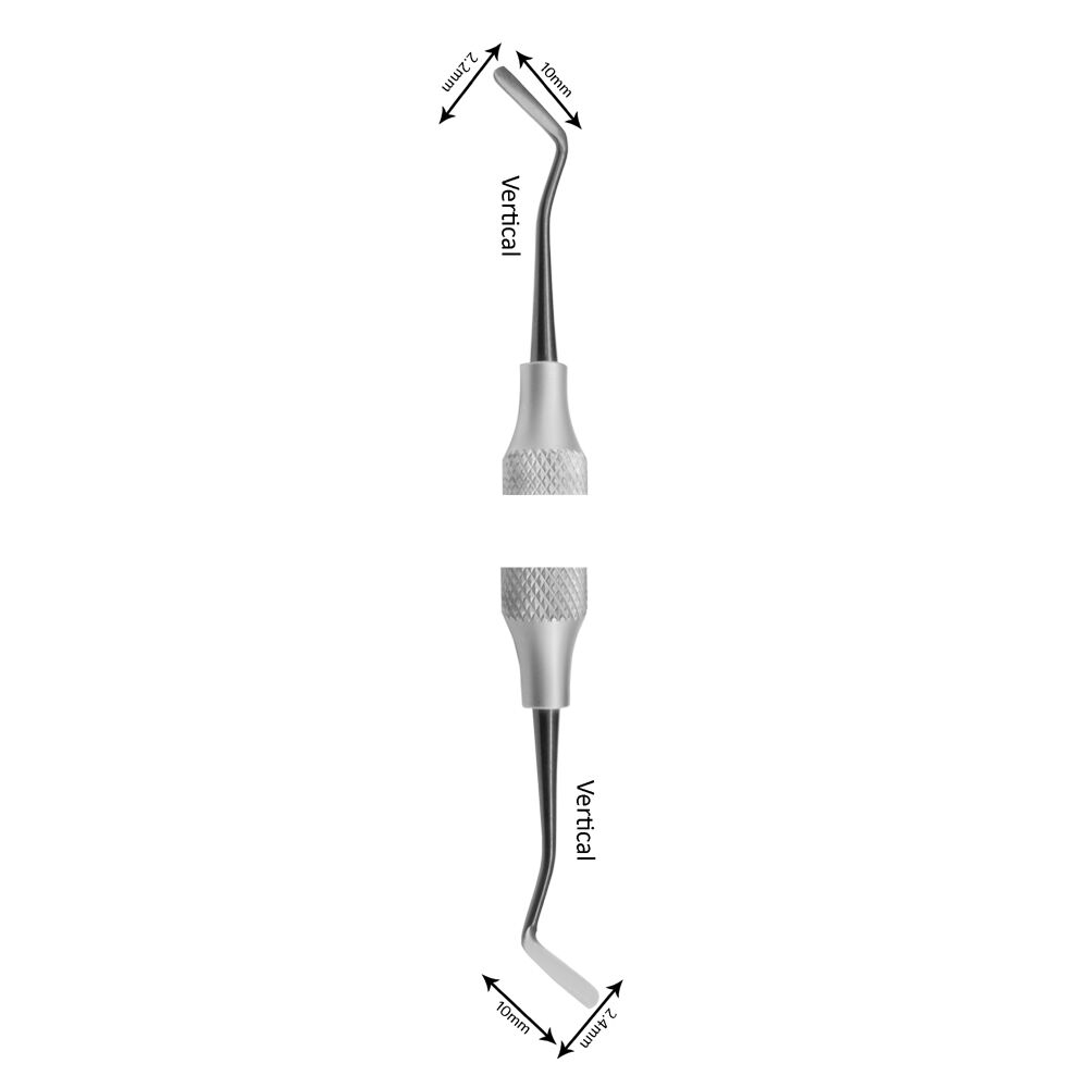 LAF-109B-A1-COMPOSITE-FILLING-INSTRUMENTS-VERTICAL-2.2MM-10MM-VERTICAL-2.4MM-10MM.jpg Composite Filling Instruments Double Ended Vertical 2.2x10MM / 2.4x2.4MM- TT Black Points - Image 1