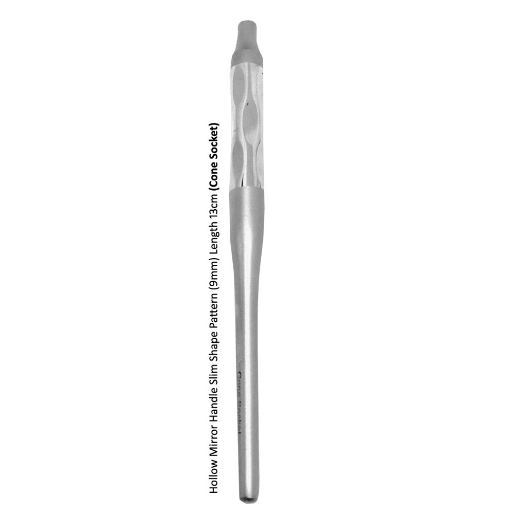 Mouth Mirrors Handle Hollow Slim Shape (9mm) Length 13cm (Cone Socket) - Image 1