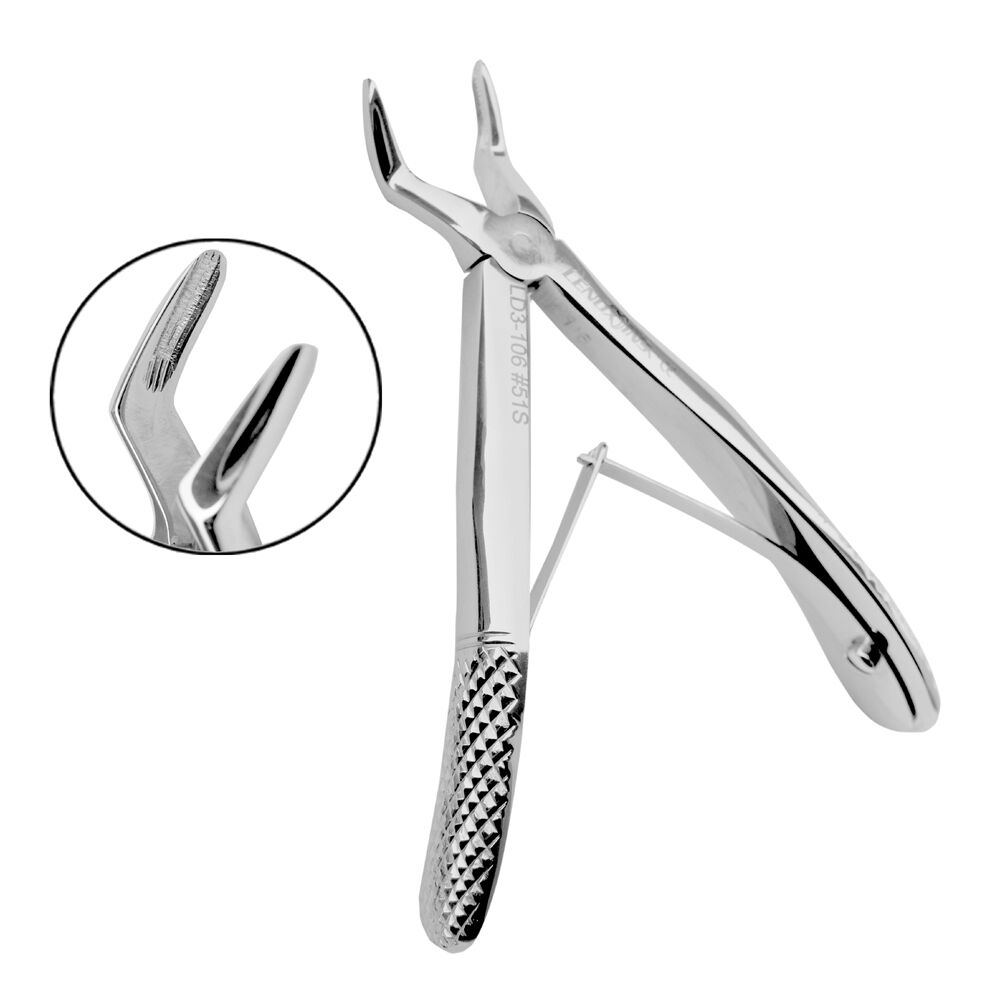 LD3-106-51S-BABY-EXTRACTING-FORCEPS-ENGLISH-PATTERN-PEDODONTIC-UPPER-ROOT.-KLEIN.jpg Baby Extracting Forceps English Pattern Klein #51S Pedodontic Upper Root - Image 1