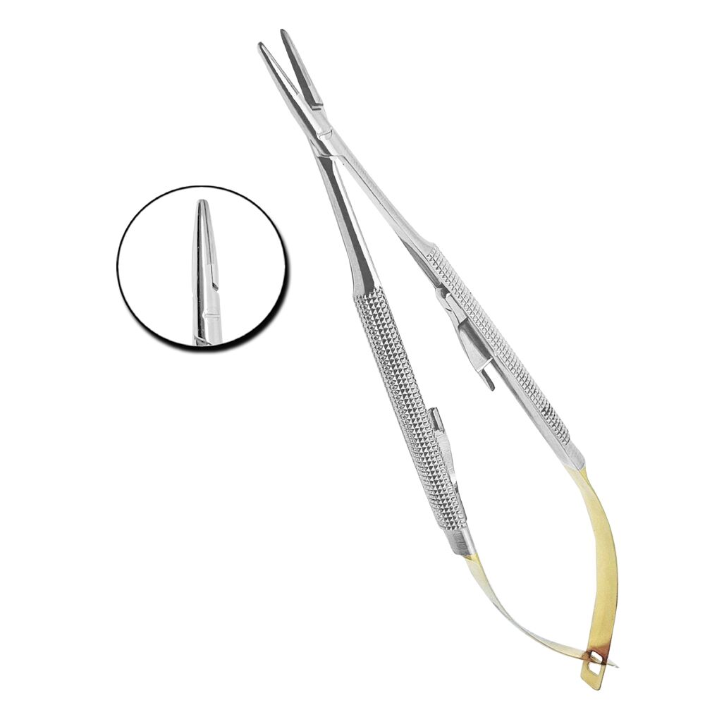 LDTC15-09-Castroviejo-Needle-Holder-14cm-STR-TC-Tip-Point-copy.jpg Castroviejo Needle Holders 14cm TC STR - Image 1