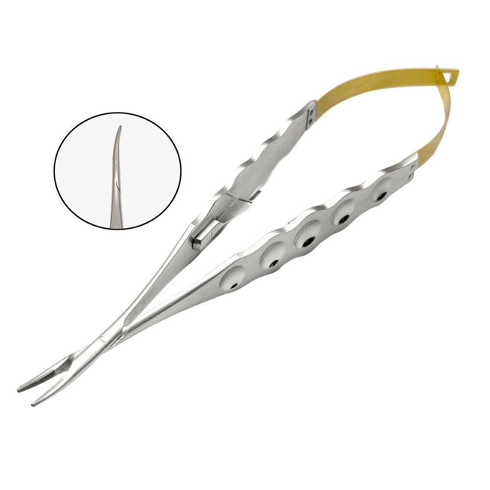 LDTC15-520-Castro-Needle-Holder-18cm-CVD-1-1.jpg Castroviejo Needle Holder 18cm CVD, Wide Handle Grip TC - Image 1