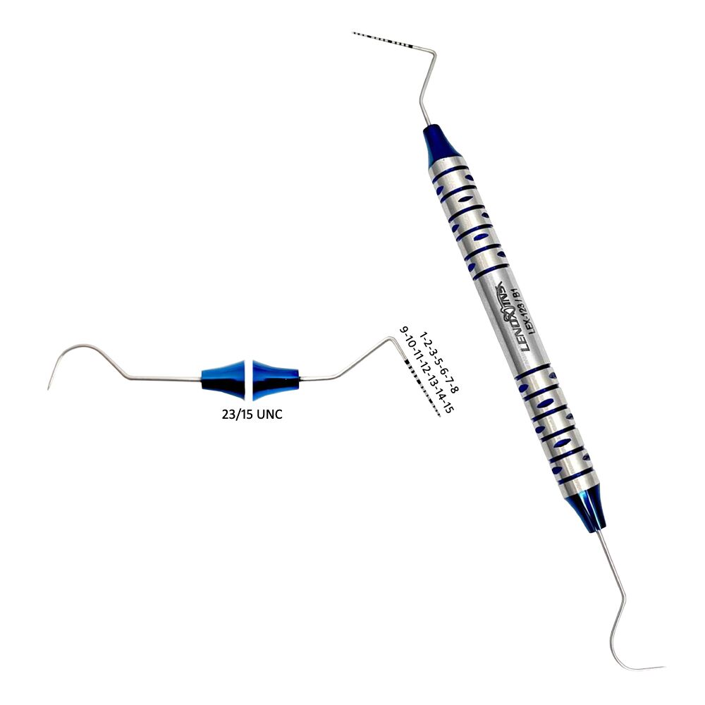 LEX-123-B1-3X-Dental-Explorer-Probe-23-15UNC-High-Quality-Dental-Instruments-Blue-copy-1.jpg Explorer - Probe 23/15UNC Double Ended - Image 1