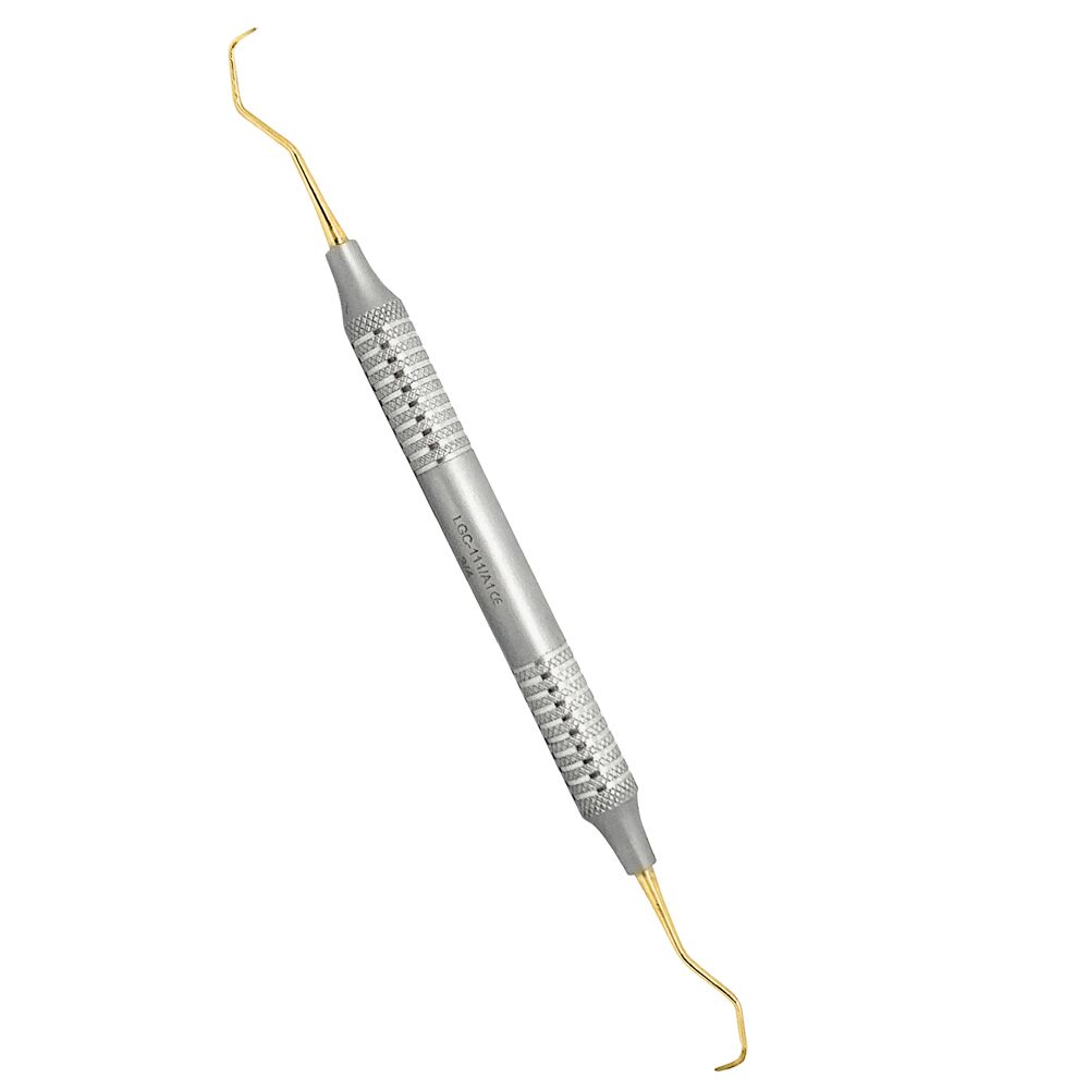 LGC-111-Gracey-Curettes-3-4-440c-1.jpg Periodontal Gracey Curettes 3/4 - G-Line Gold - Image 1