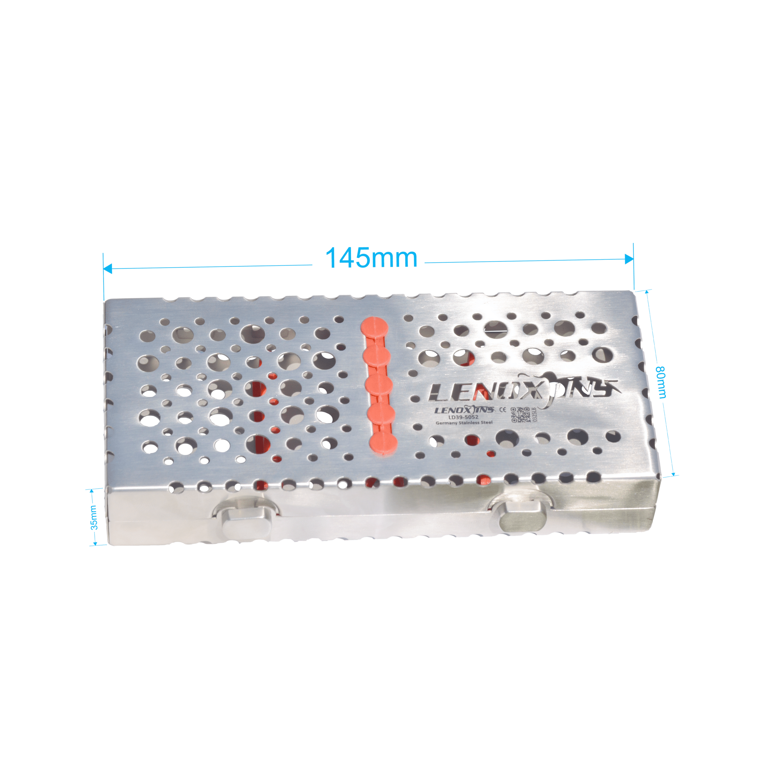 Dental Cassette For 5pcs Removeable Lid, 145x80x35mm - SteriFlow Series - Image 1