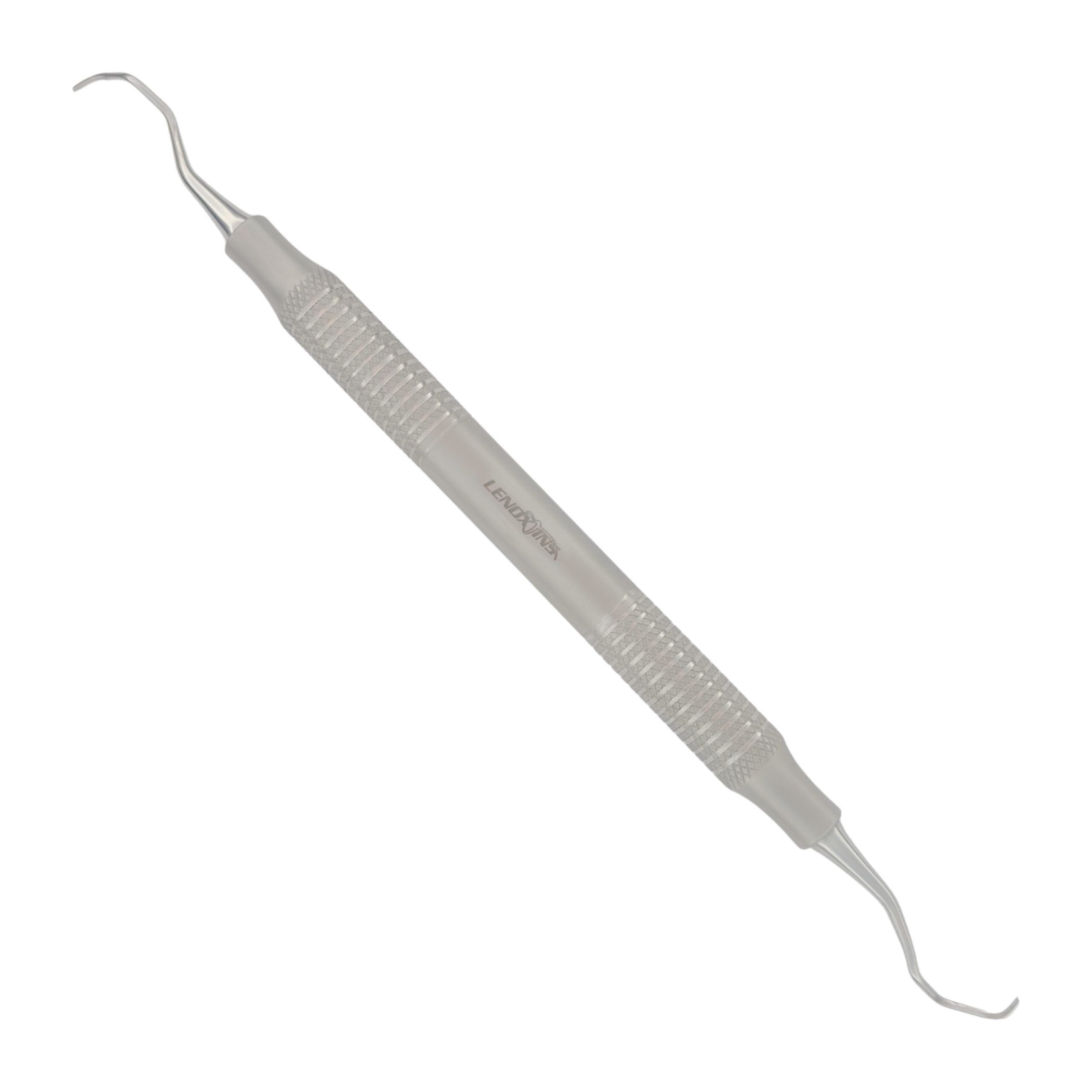 LLC-113 - Langer Curette 17,18.JPG Langer Curette 17/18 by Lenox Instruments, premium periodontal tool for scaling and root planing, featuring ergonomic handle and dual-ended design.