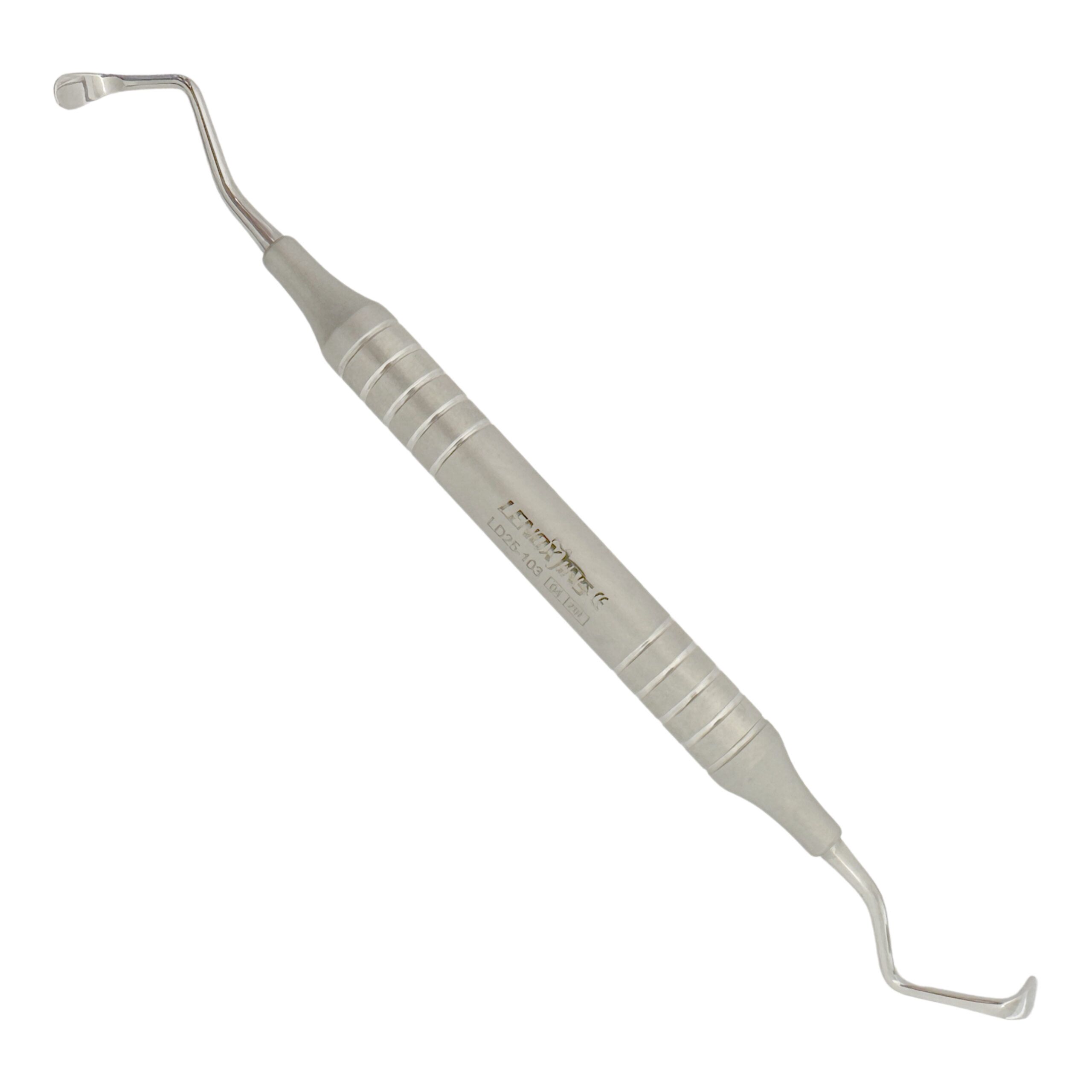 LD25-103 Sinus Lift, Curette copy Sinus Lift Curette #3 dental surgical instrument with a solid handle for precise and atraumatic elevation of the sinus membrane during implant and grafting procedures.