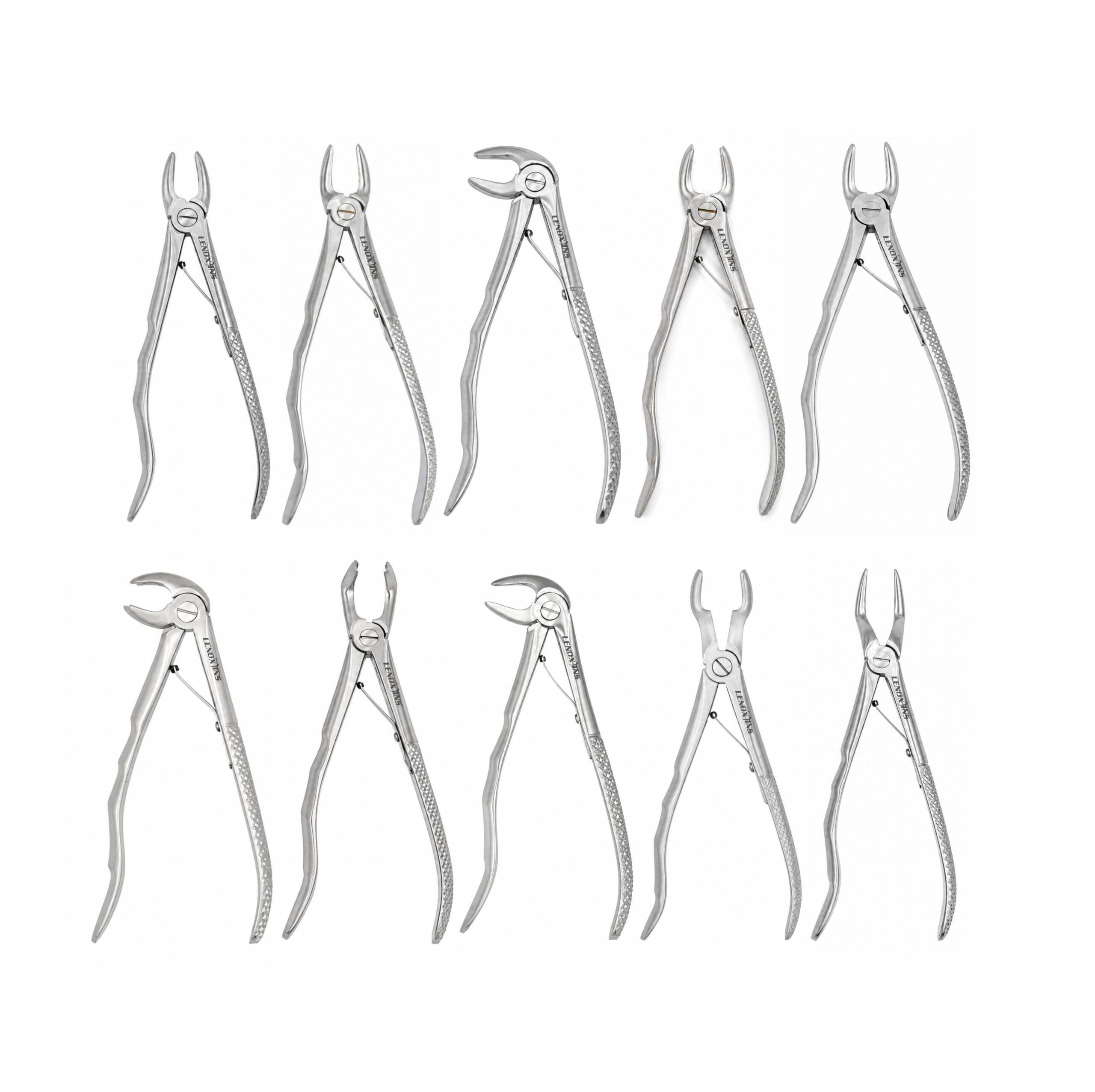 Extracting Forceps Set of 10 – Spring Mechanism - Image 1