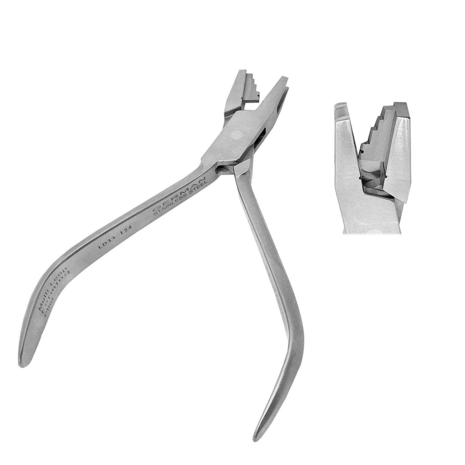 LD33-124-Dental-Ortho-Four-Step-Loop-Forming-Pliers-scaled-1.jpg Four Step Loop Forming Pliers 13CM - Image 1