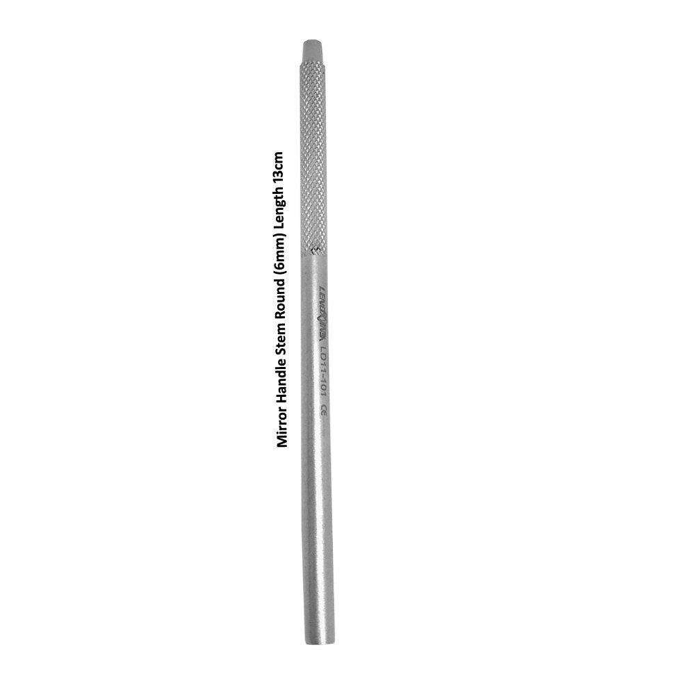 Dental Mirror Handle Stem Round (6mm) Length 13cm - Image 1