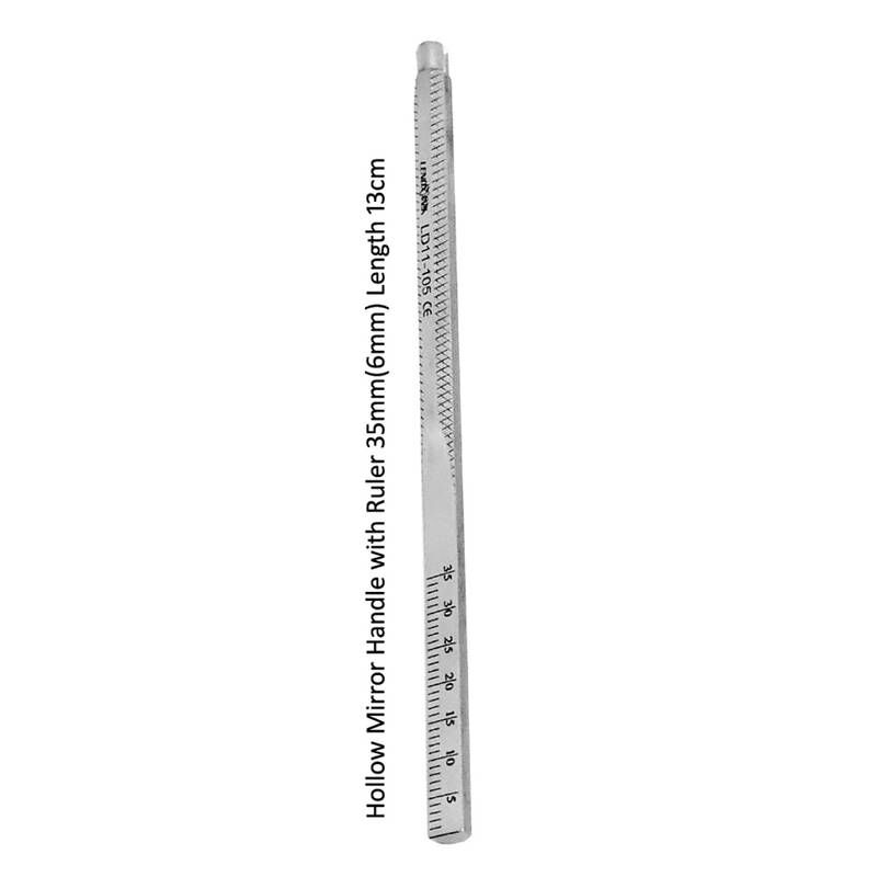 Dental Mirror Handle Stem with Ruler 35mm(6mm) length 13cm - Image 1