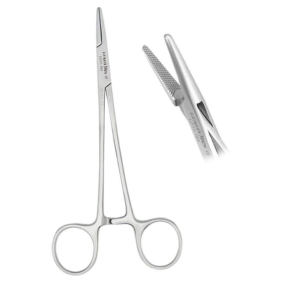 LD15-101-Halsey-Needle-Holder-13cm-Fine-Point-copy.jpg Halsey Needle Holders 13cm - Image 1