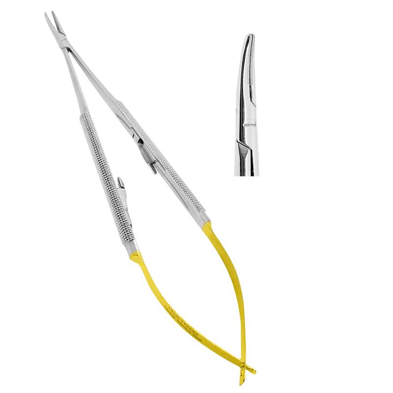 Castroviejo Needle Holders 18cm TC Curved - Image 1